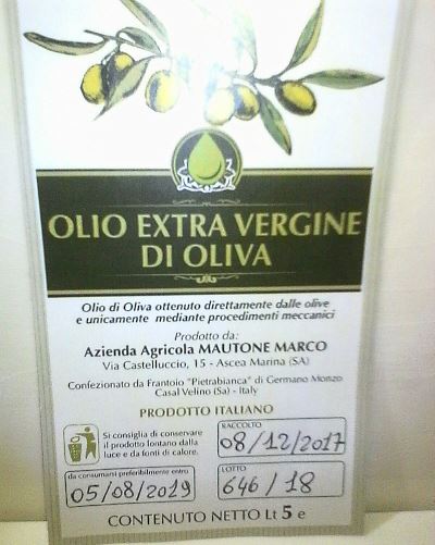 Olio Extra Vergine d oliva Marco Mautone